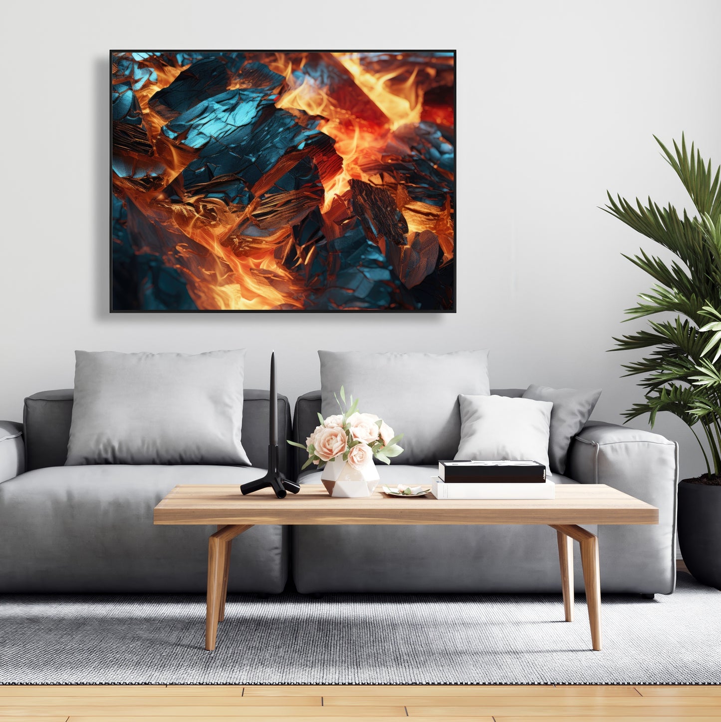 Cursed Visions - Yellow Framed Canvas for Home Decor