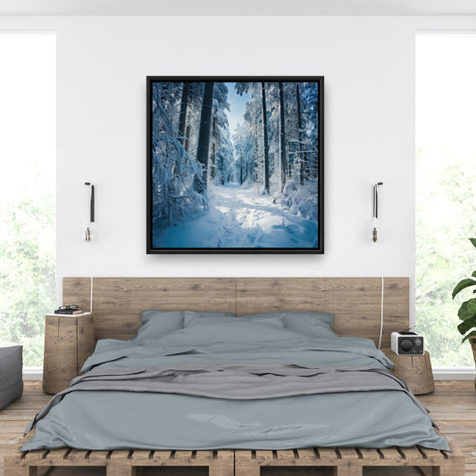 Cold forest - 36"x36" Framed canvas