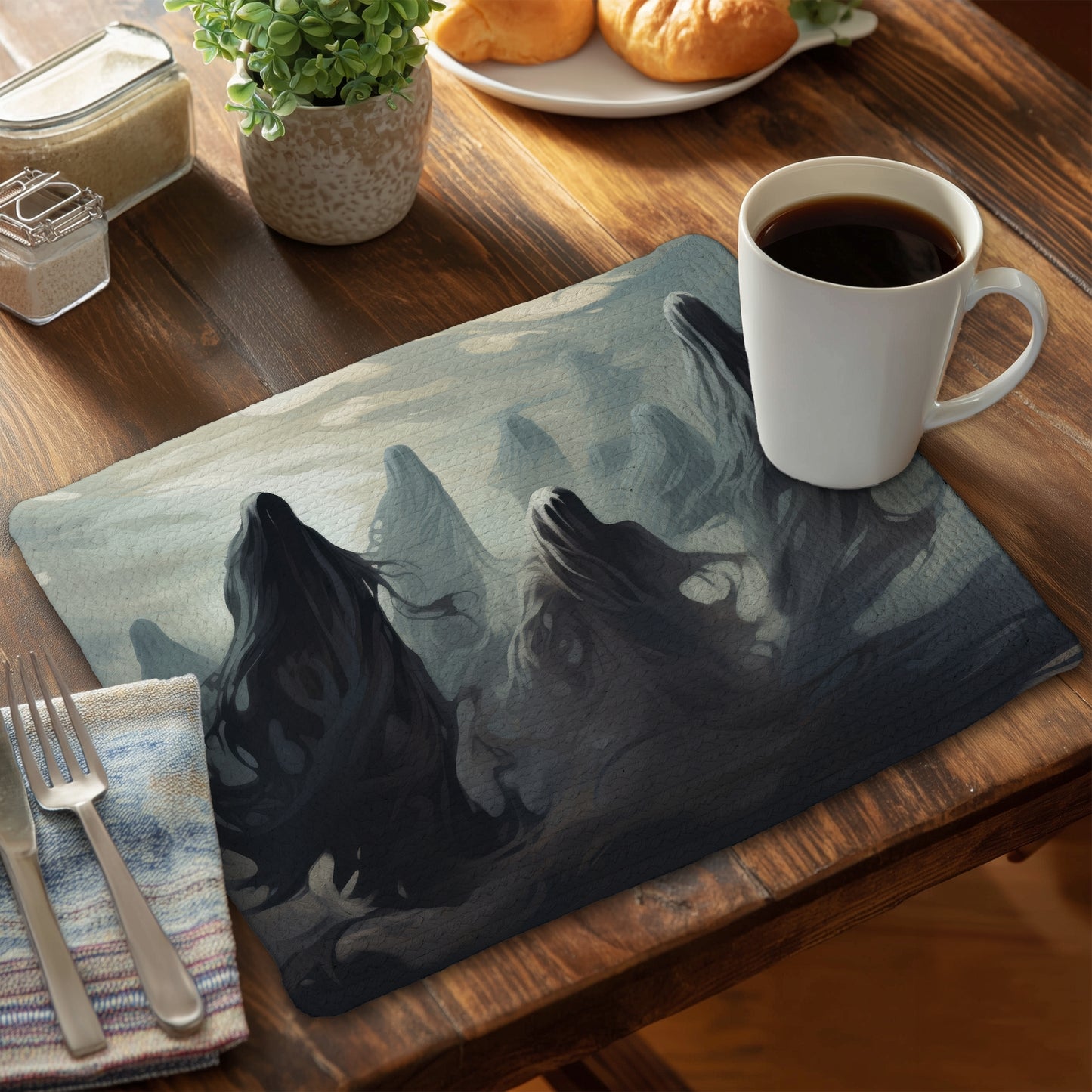 Blue Braided Polyester Placemat | Searching for Souls Decor