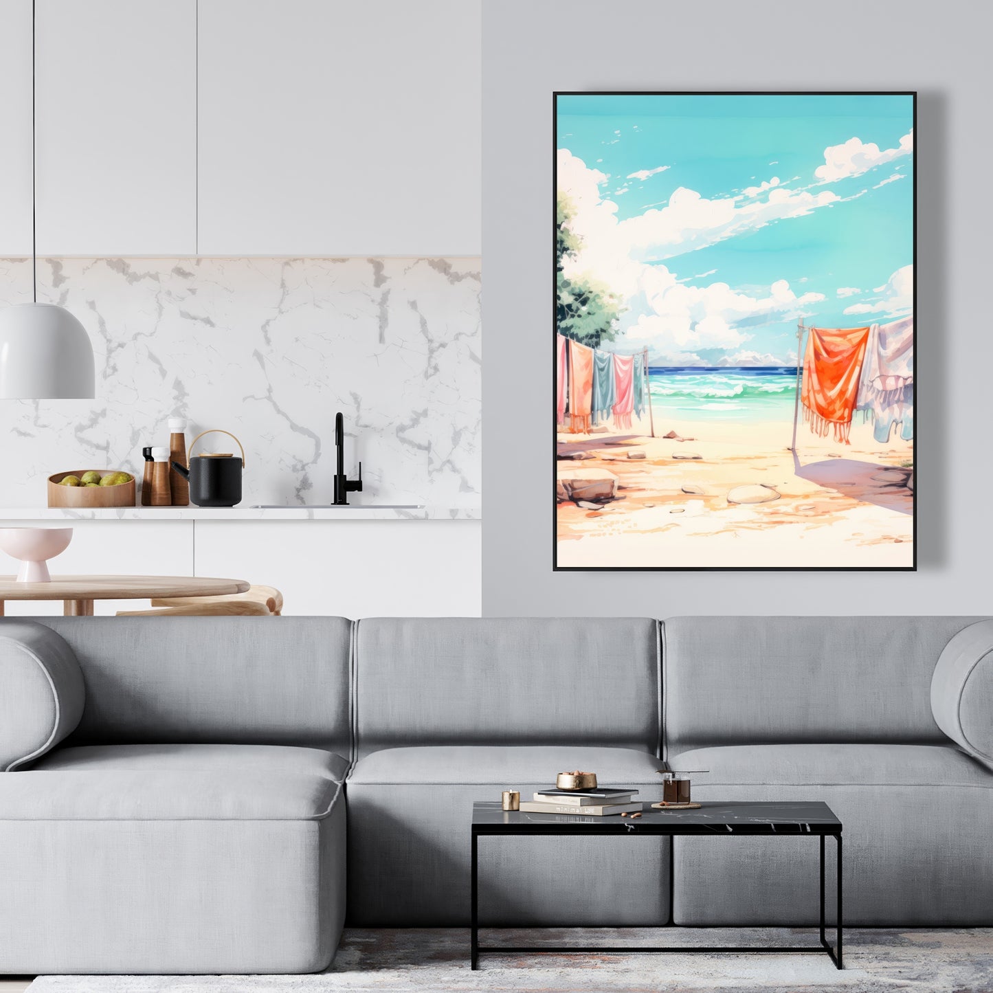 Sunny side - 36"x36" Framed canvas