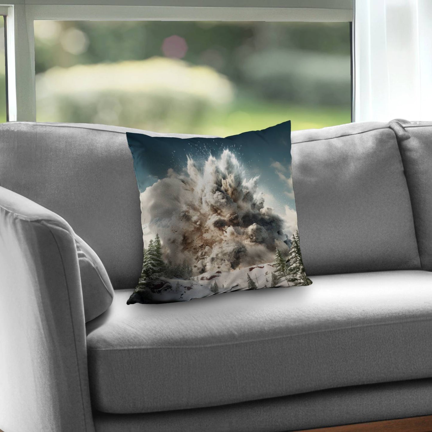 Ruined Excursion Gray Poly Twill Throw Pillow Insert | Home Decor