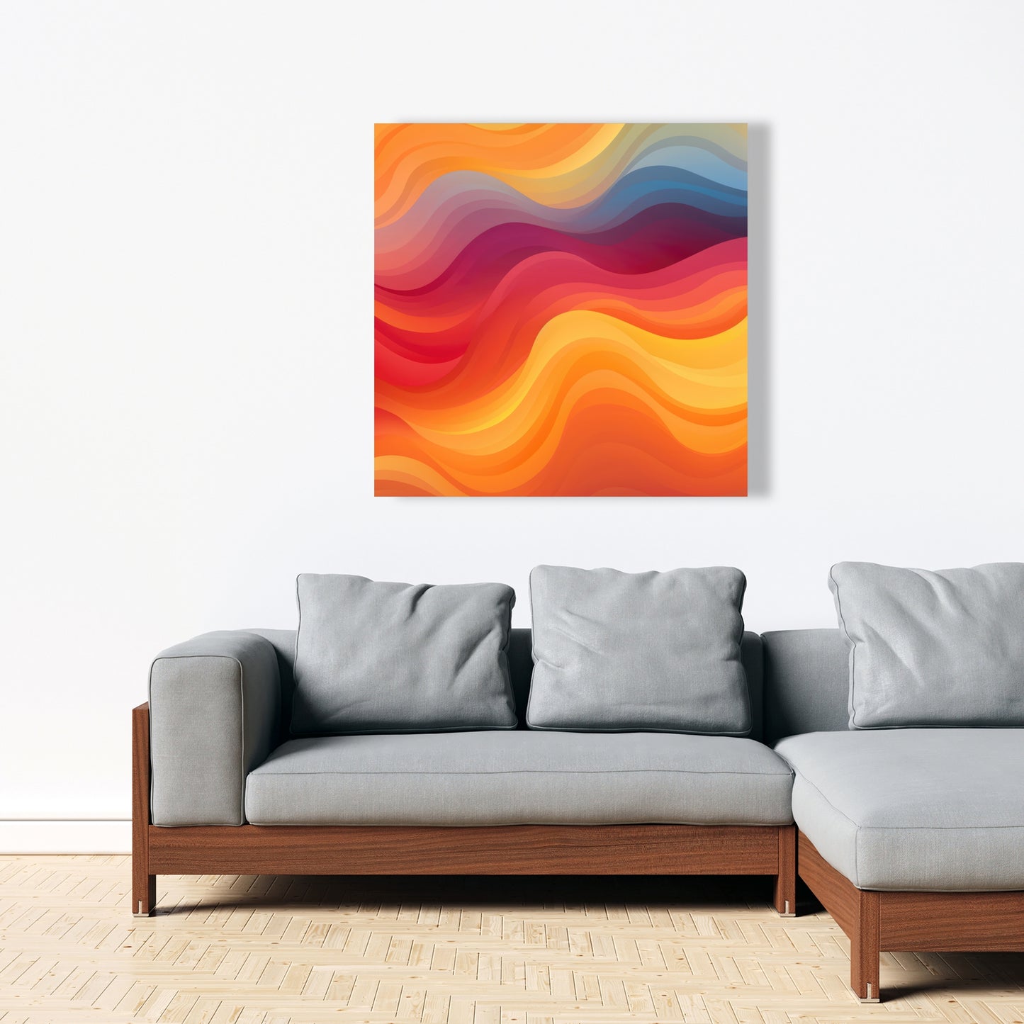 Cloudy Sky - Yellow Canvas Art for Home Decor | Stylish Wall Art