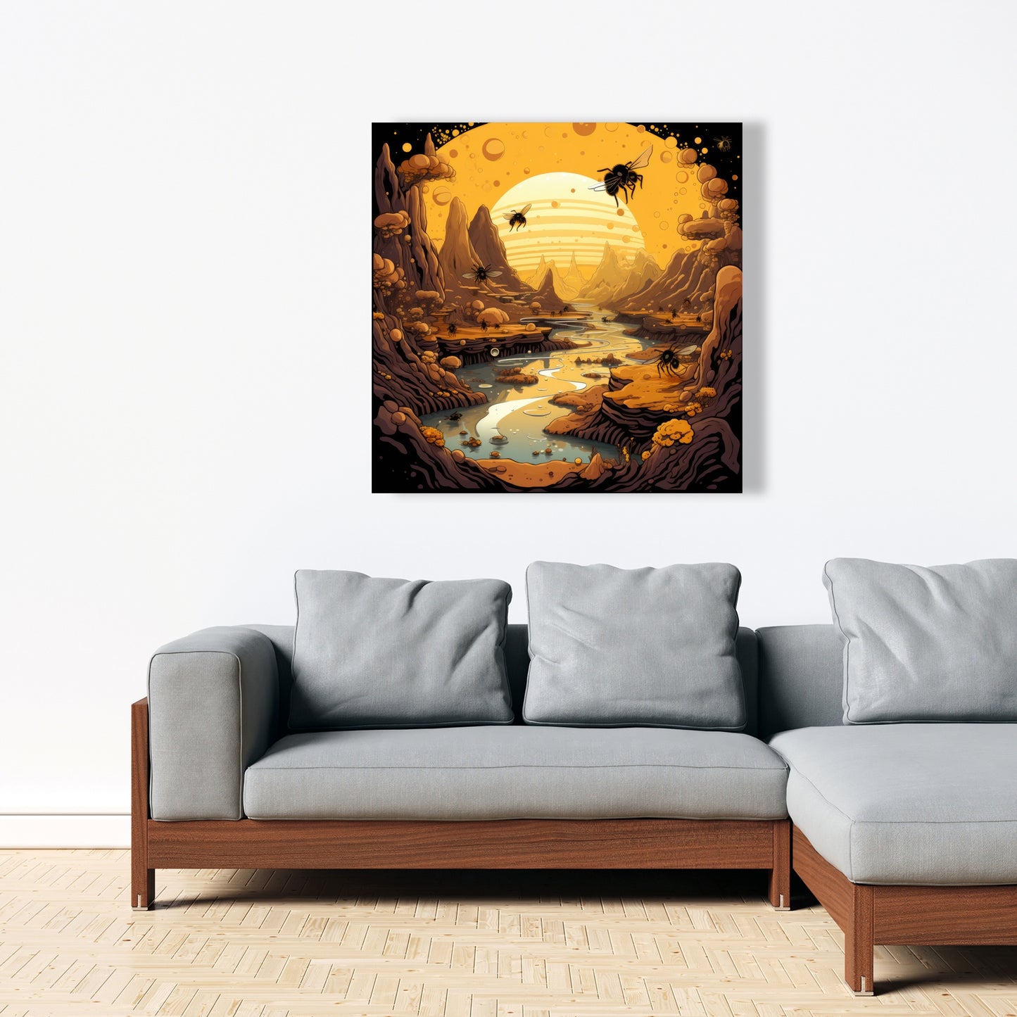 Hive mind - 32"x32" Canvas