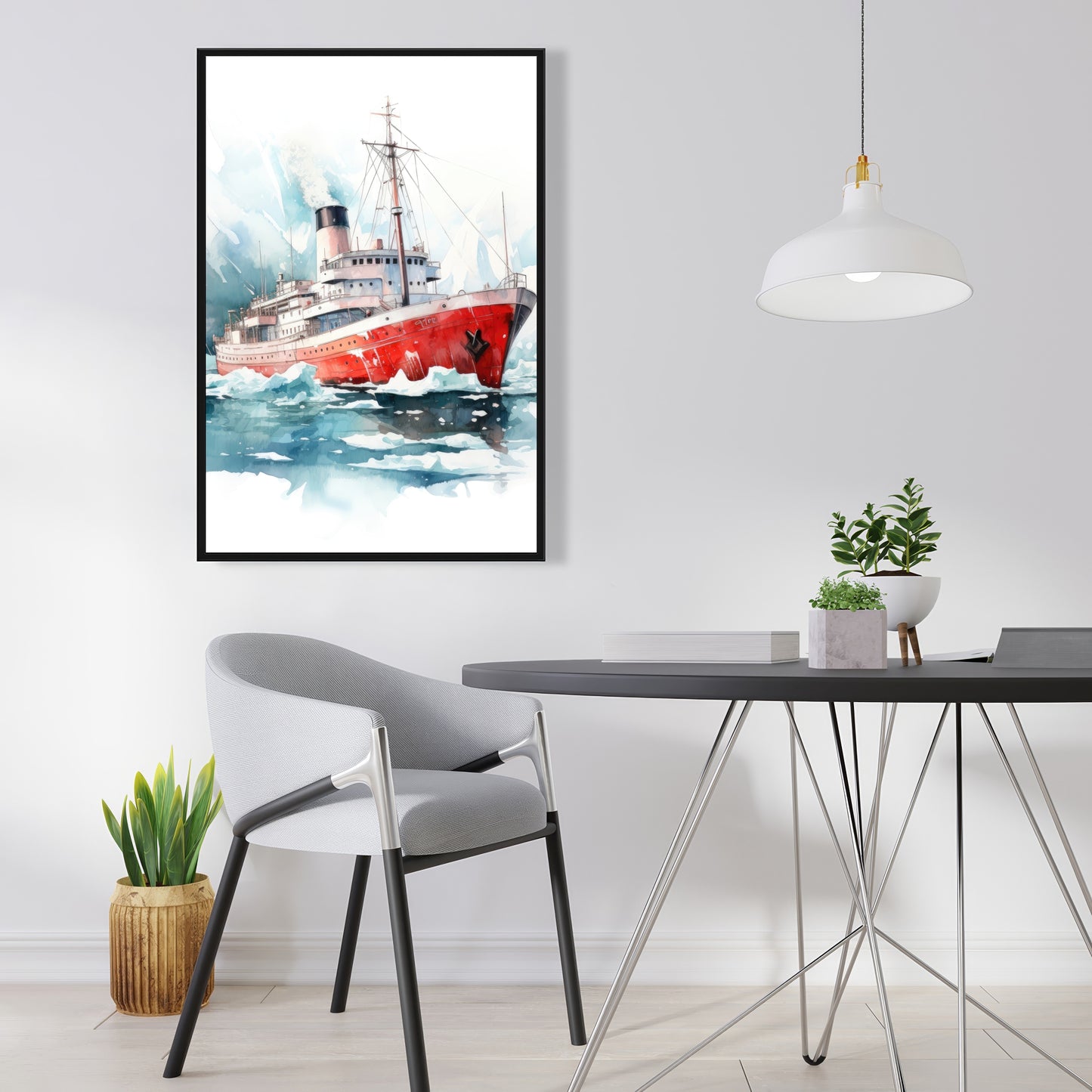 Icebreaker - 36"x36" Framed canvas