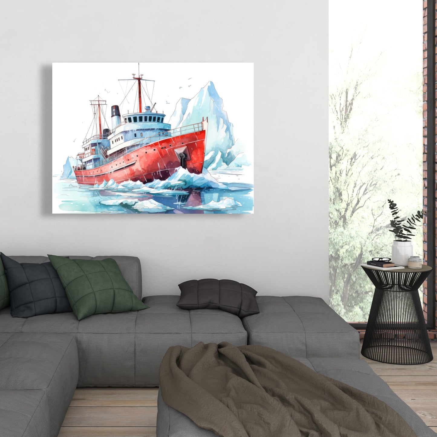 Breaking the ice - 32"x32" Canvas