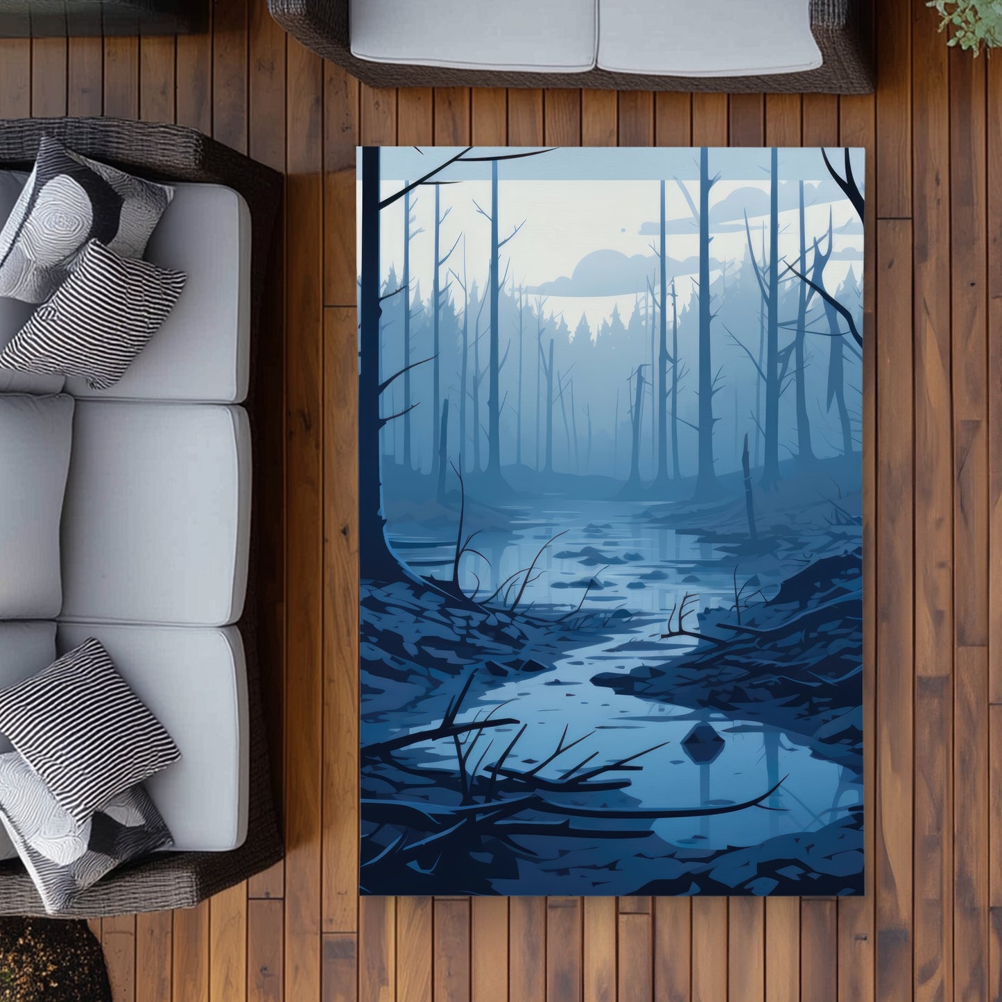 Dead Lands Black Outdoor Area Rug | Stylish Home Decor