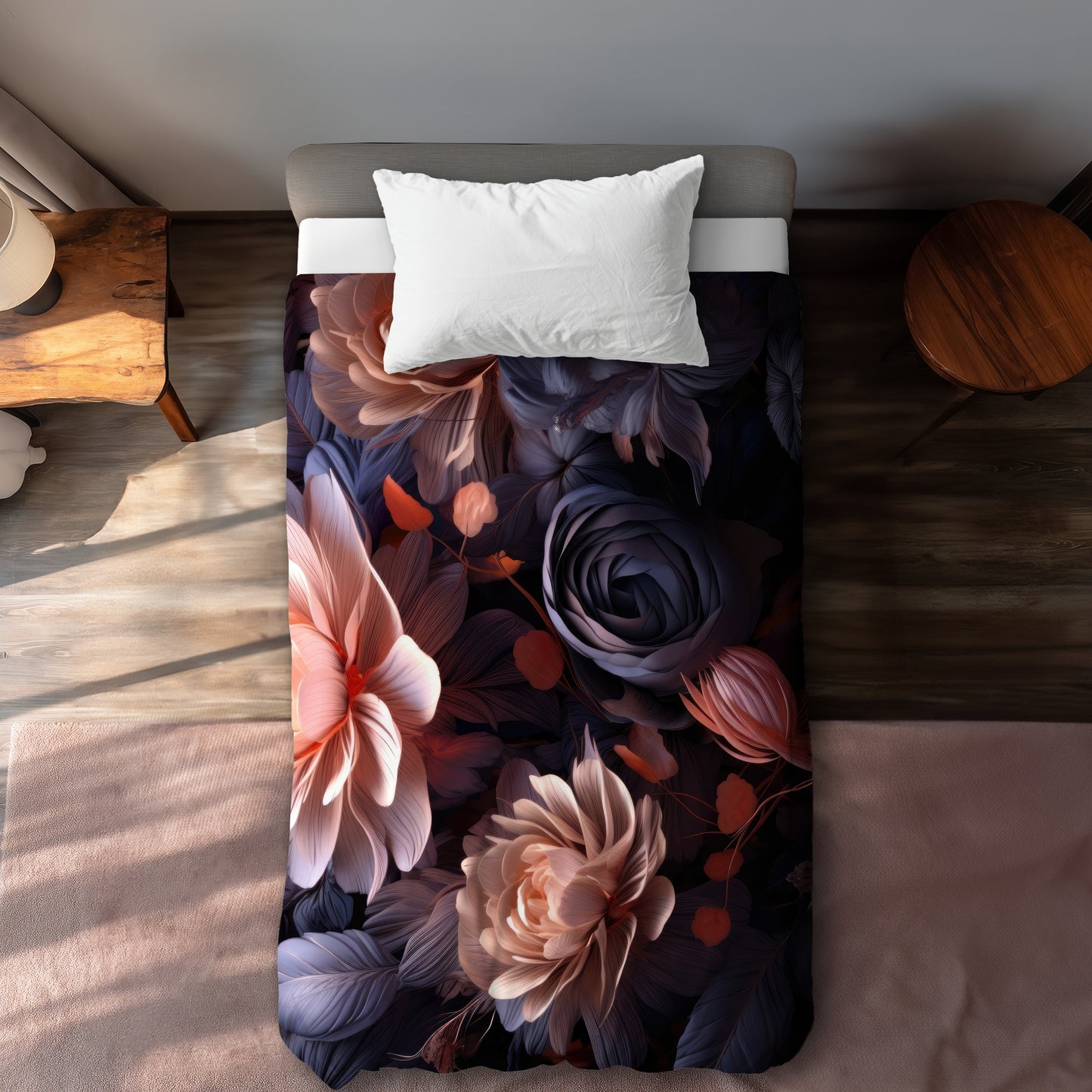 Sublime Light Coral Duvet Cover - Elegant Home Decor Accent
