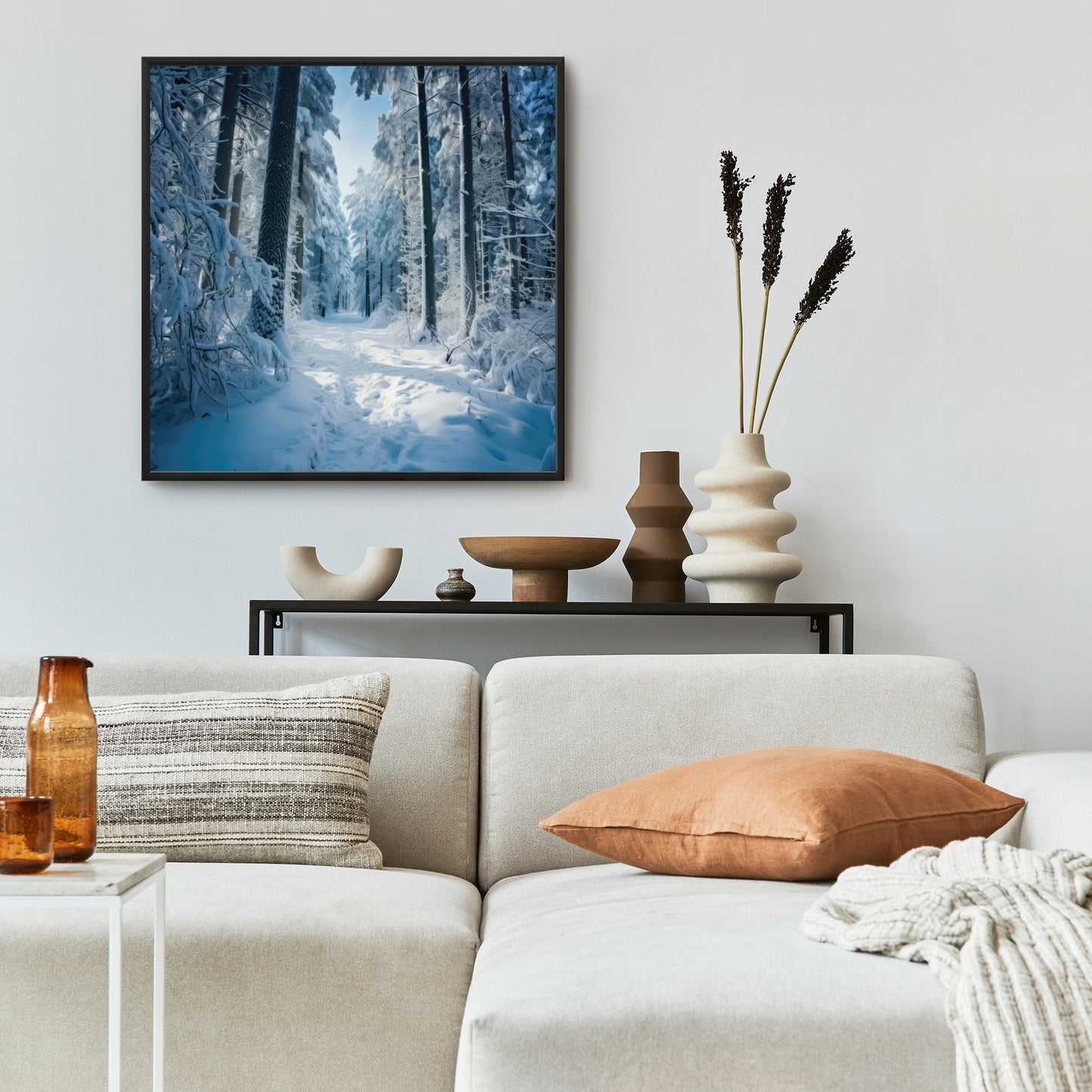 Cold forest - 36"x36" Framed canvas