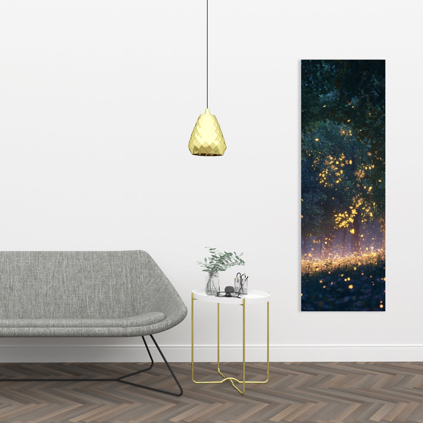 Glowing leaves - 32"x32" Canvas