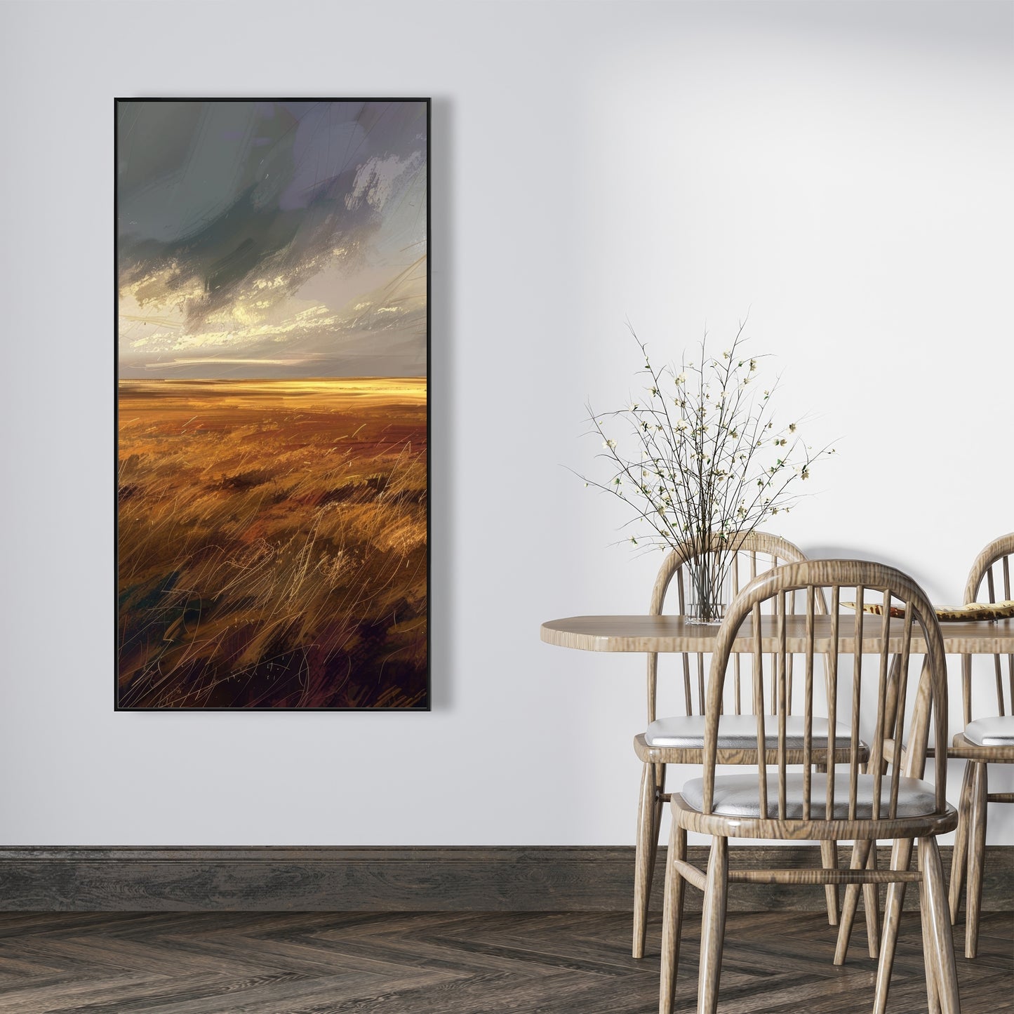 Before the storm - Framed Canvas - Print on demand