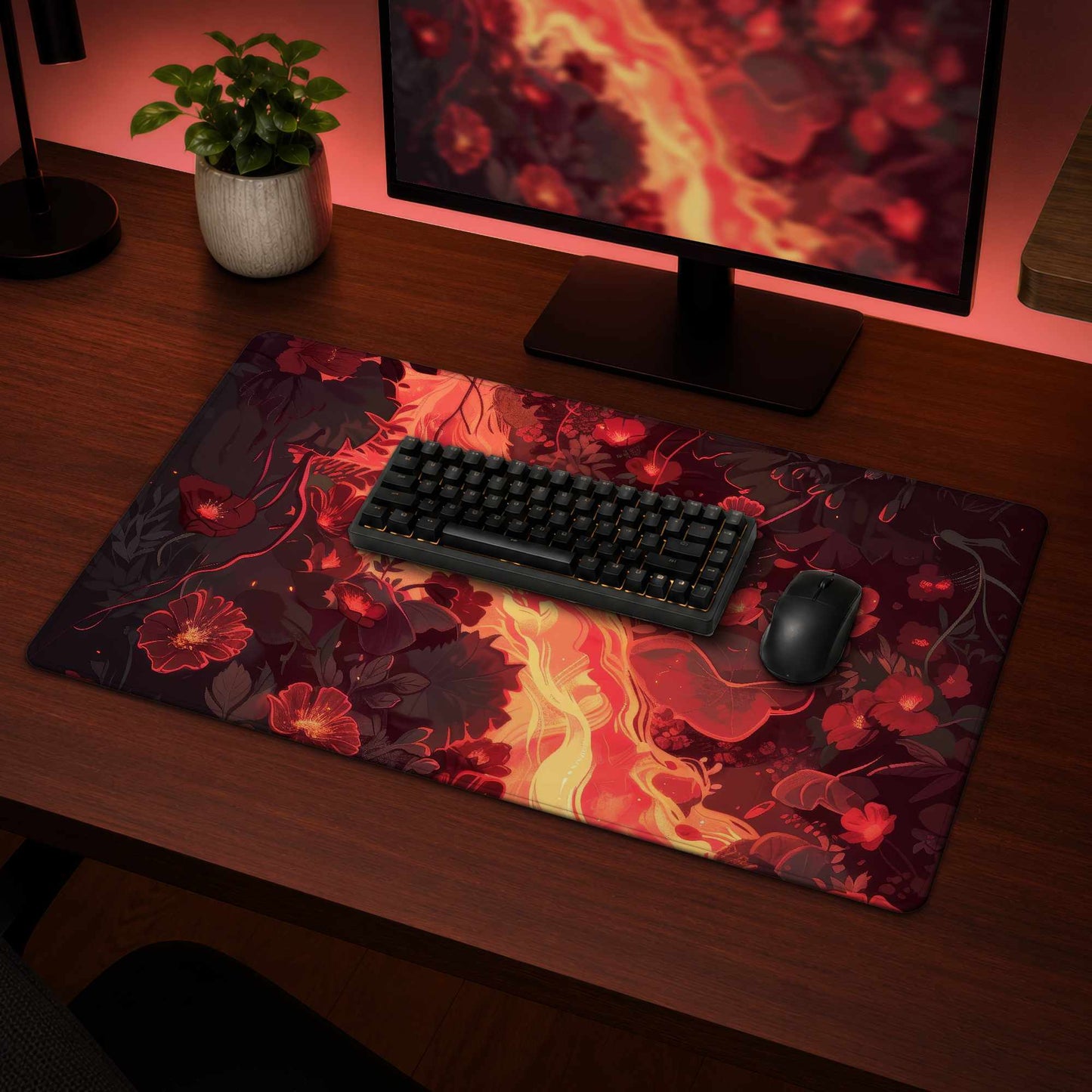 Seering Flowerbed Desk Mat - Stylish Home Decor Desk Pad