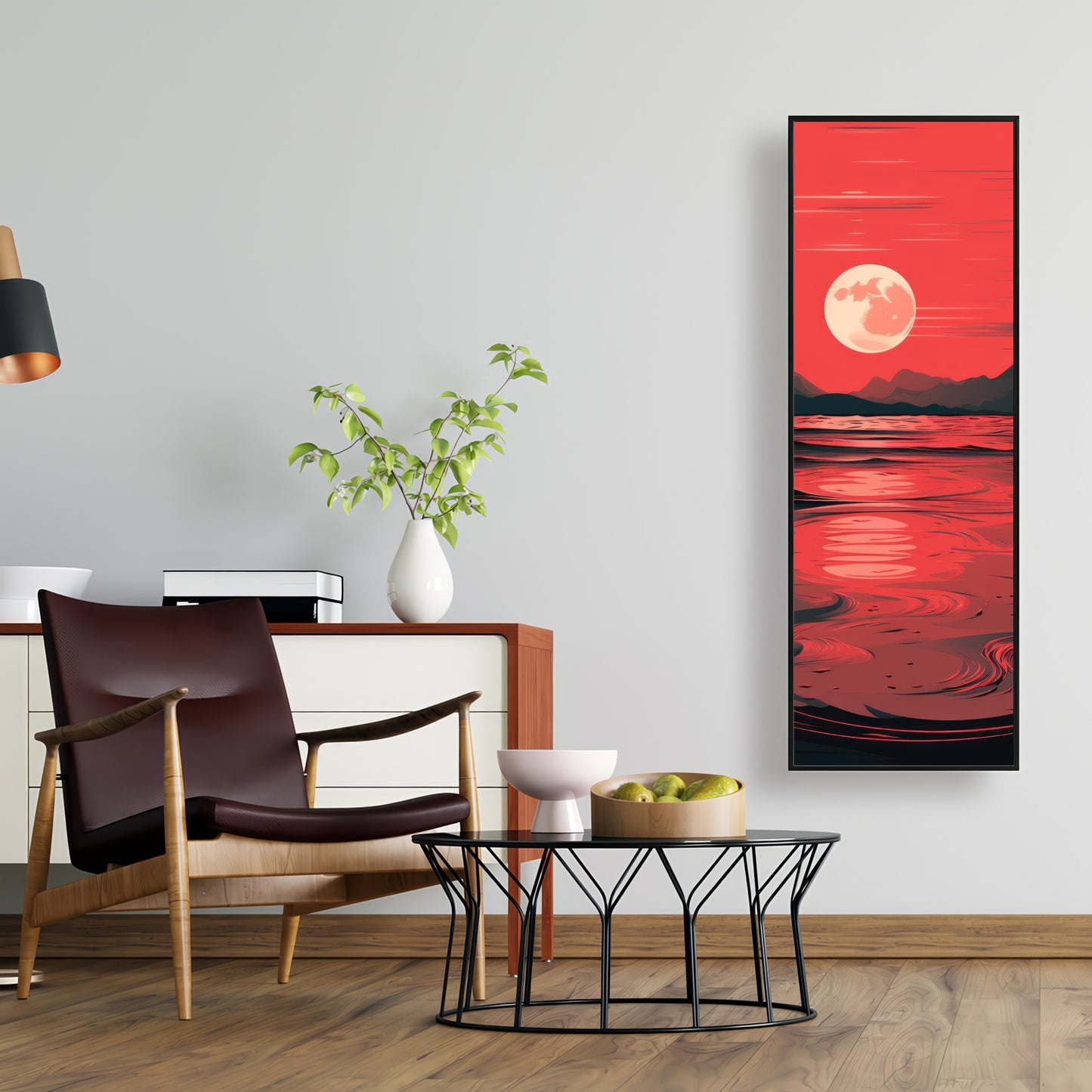 Bloody tides - Framed Canvas - Print on demand