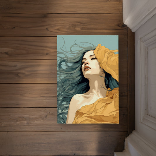 Sensual flow Beige Indoor Outdoor Door Mat | Home Decor