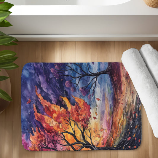 Before the storm - Yellow Bath Mat for Home Decor | Stylish Comfort