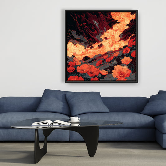 The big burn - 36"x36" Framed canvas