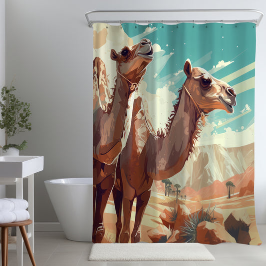 Two camels - Shower Curtain