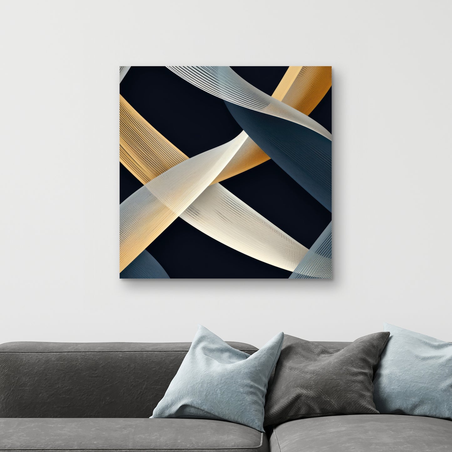 Ropes of Destiny - Gray Canvas Home Decor for Modern Spaces