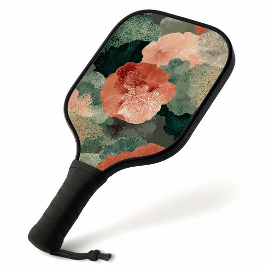 Ensemble de raquettes de pickleball décontractées corail chuchotant Blooms