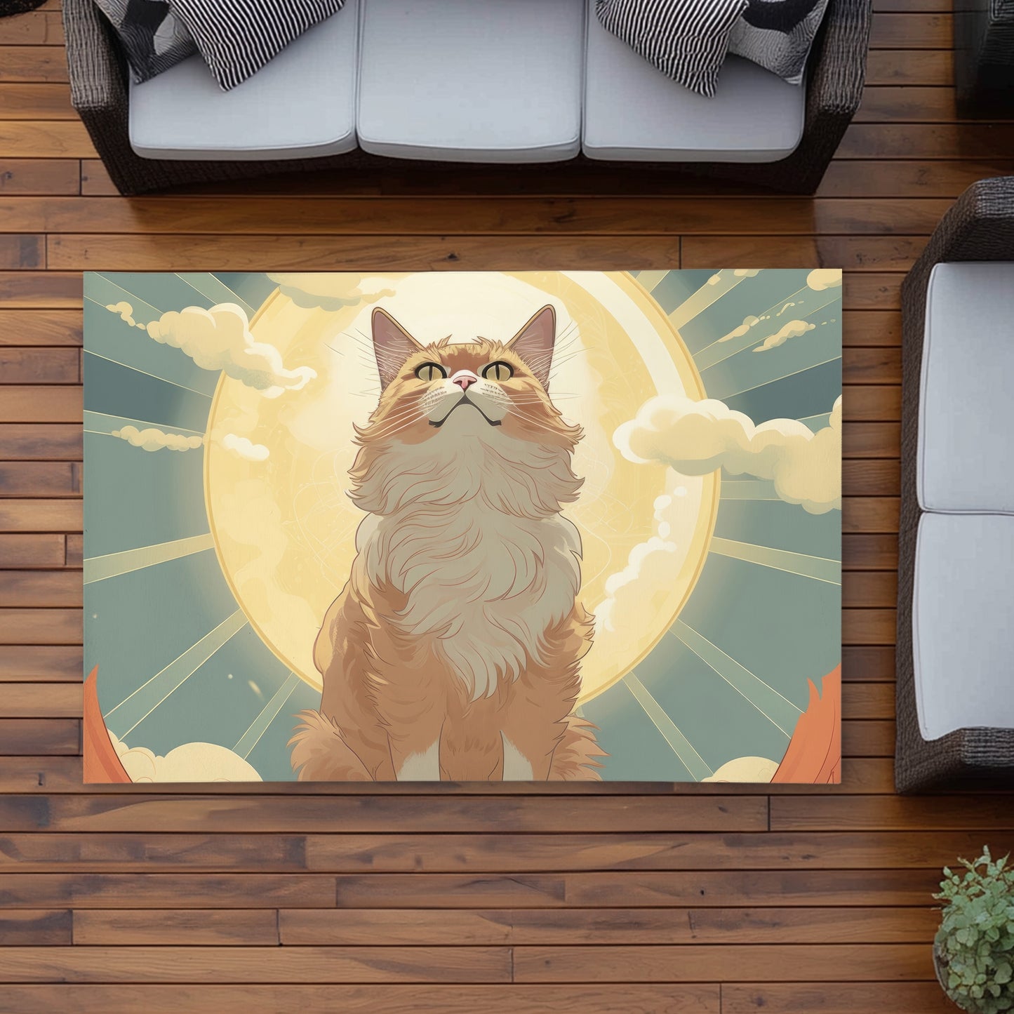 Moewing Above Beige Outdoor Area Rug - Home Decor Essential