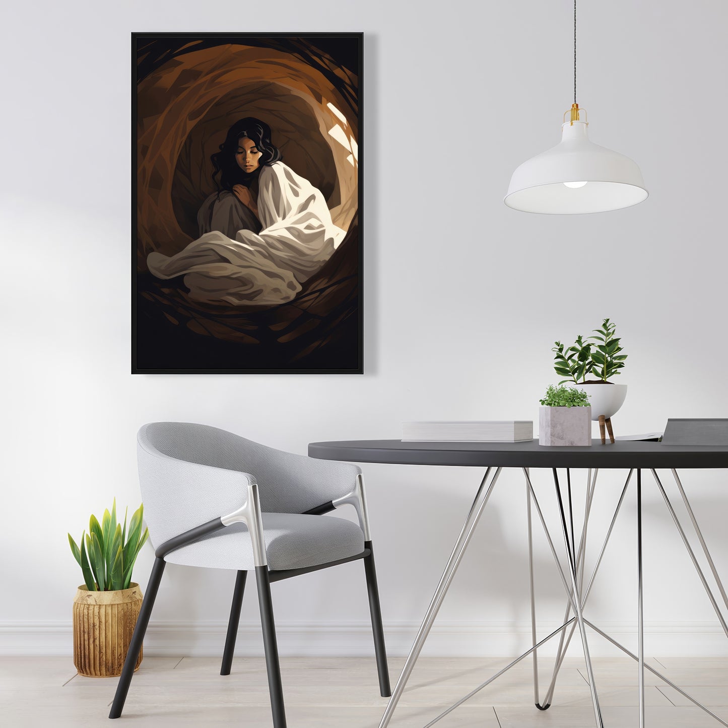 Warm embrace - 36"x36" Framed canvas