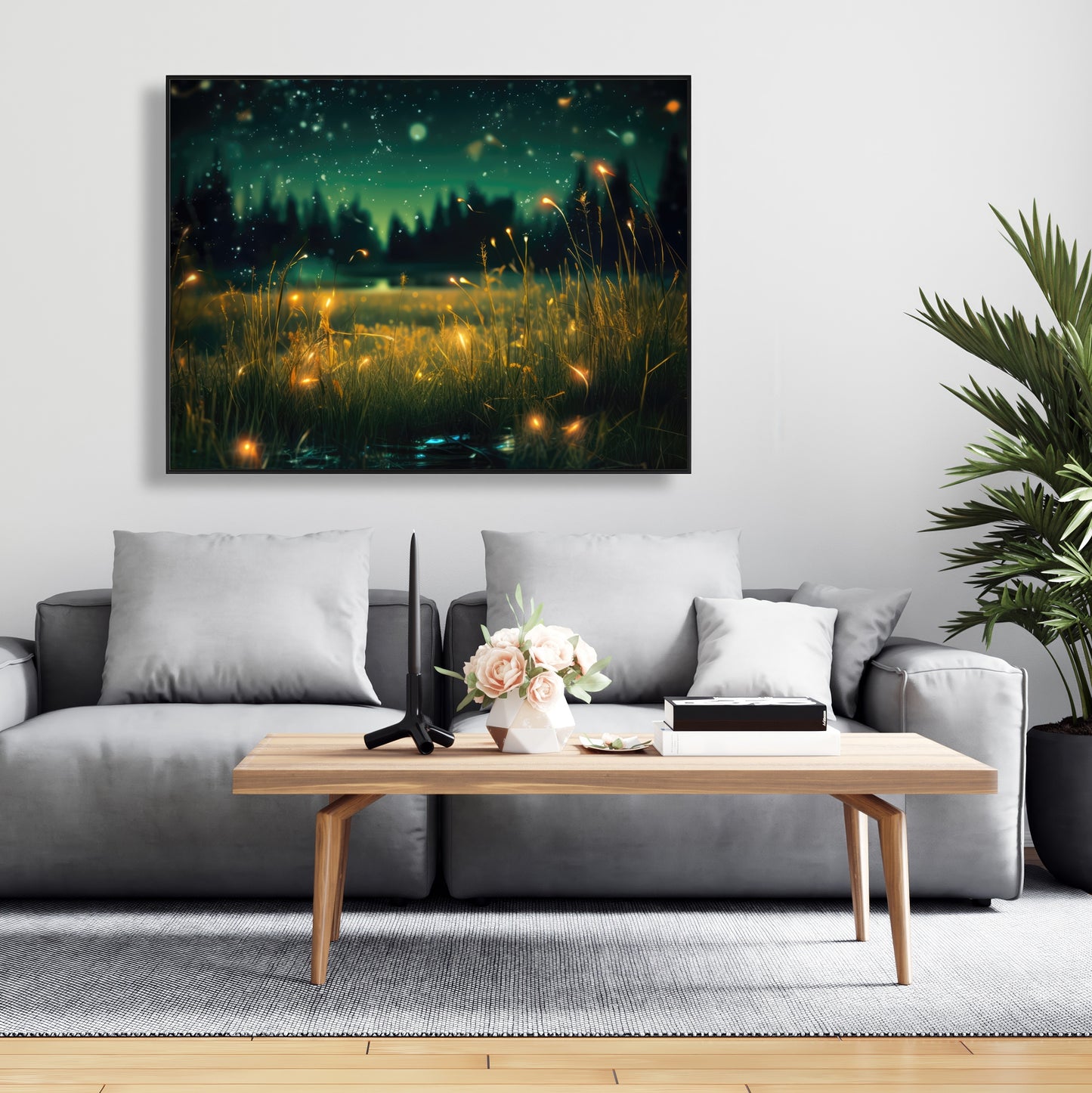 Light in the Dark - Black Framed Canvas Home Decor Art