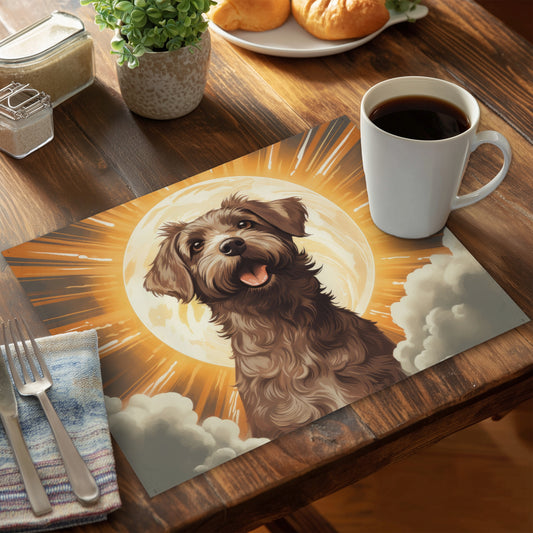 Pupper Brown Polyester Placemat for Stylish Home Decor