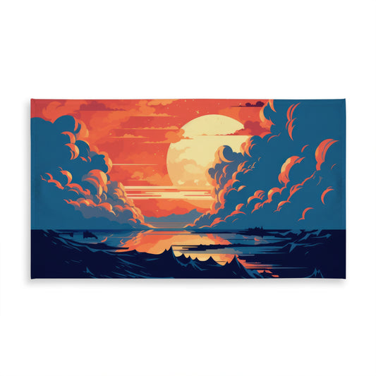 Orange et bleu - Nappe