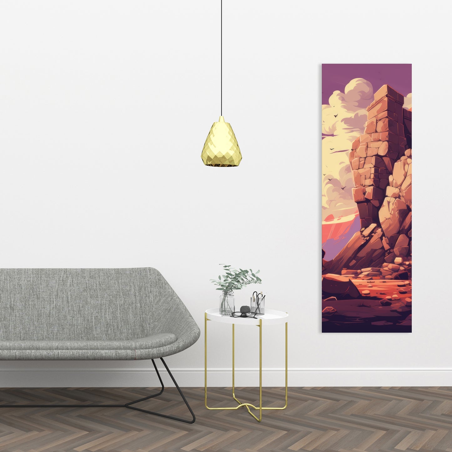 Standing Above - Coral Canvas Art for Elegant Home Decor