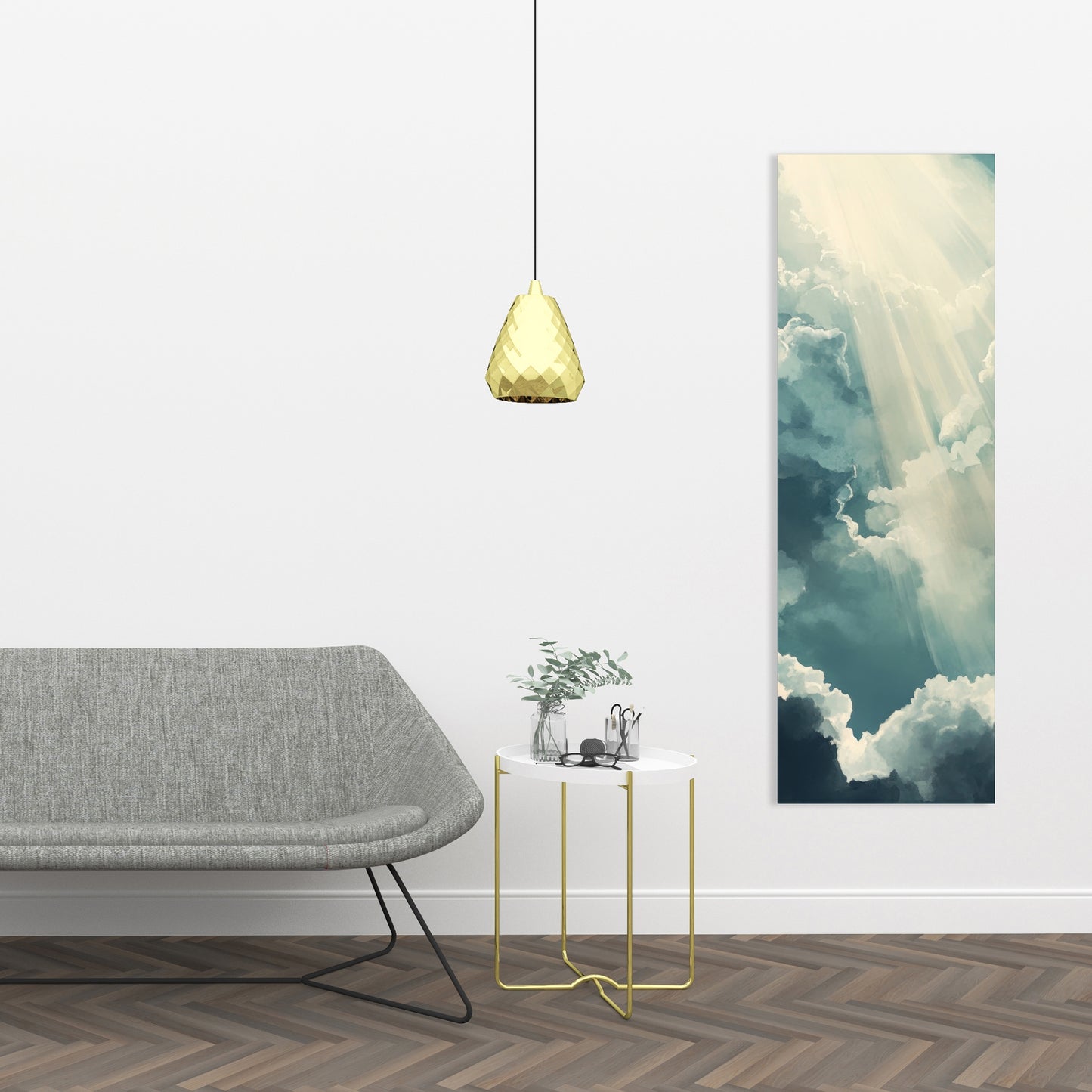 Beam of Light - Gray Canvas Home Decor Artwork | Stylish Design