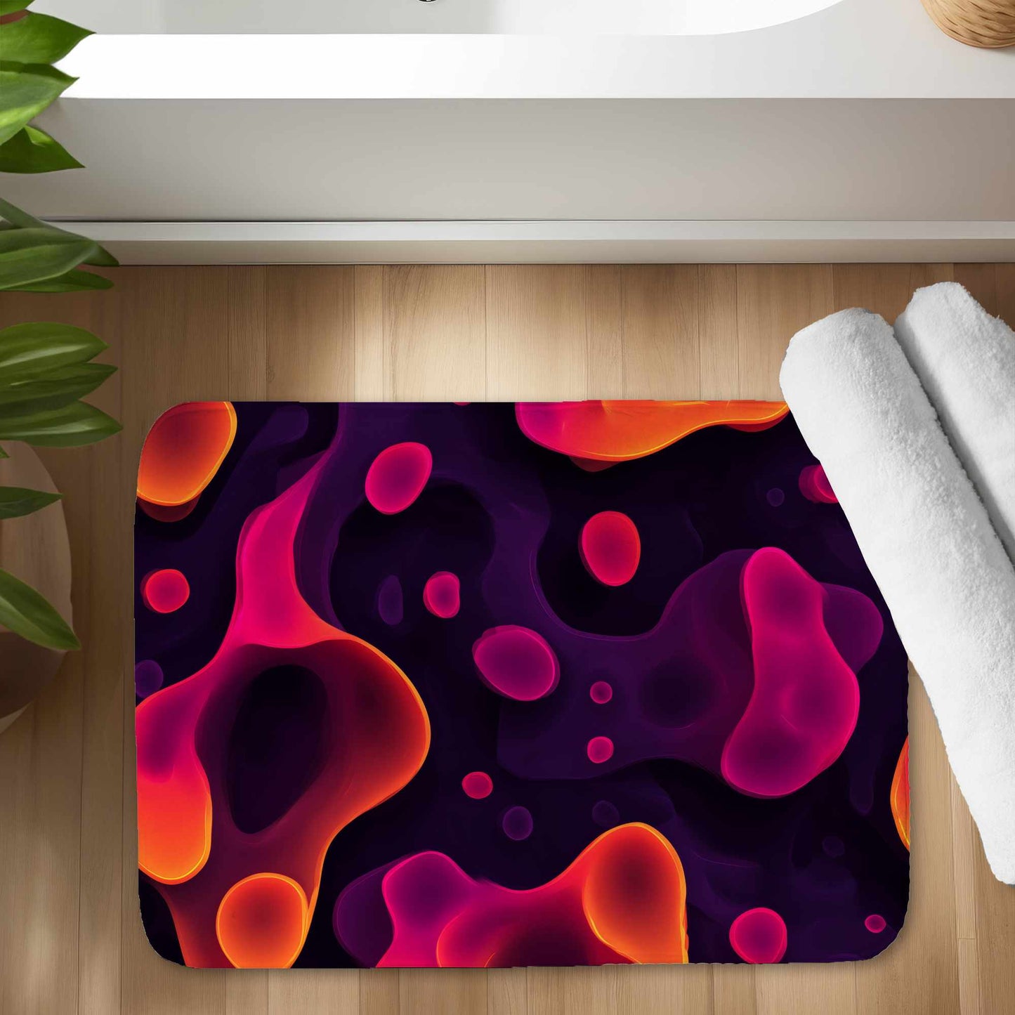 Luminous Flow Veins Bath Mat | Stylish Home Decor Rug