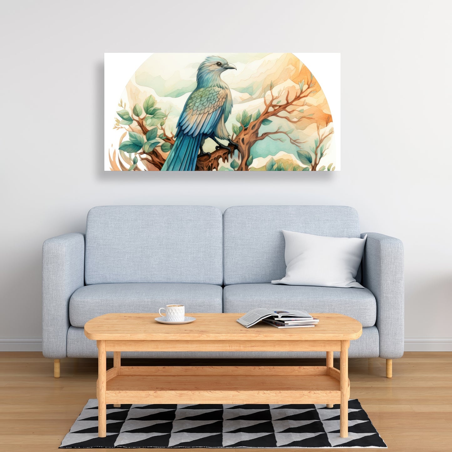 Perched - Turquoise Canvas Art for Home Decor | Stylish Accent