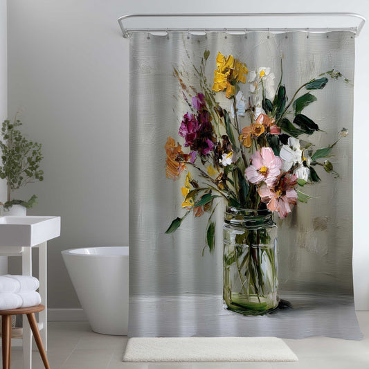 Rideau de douche nature morte - Accent de décoration intérieure élégant