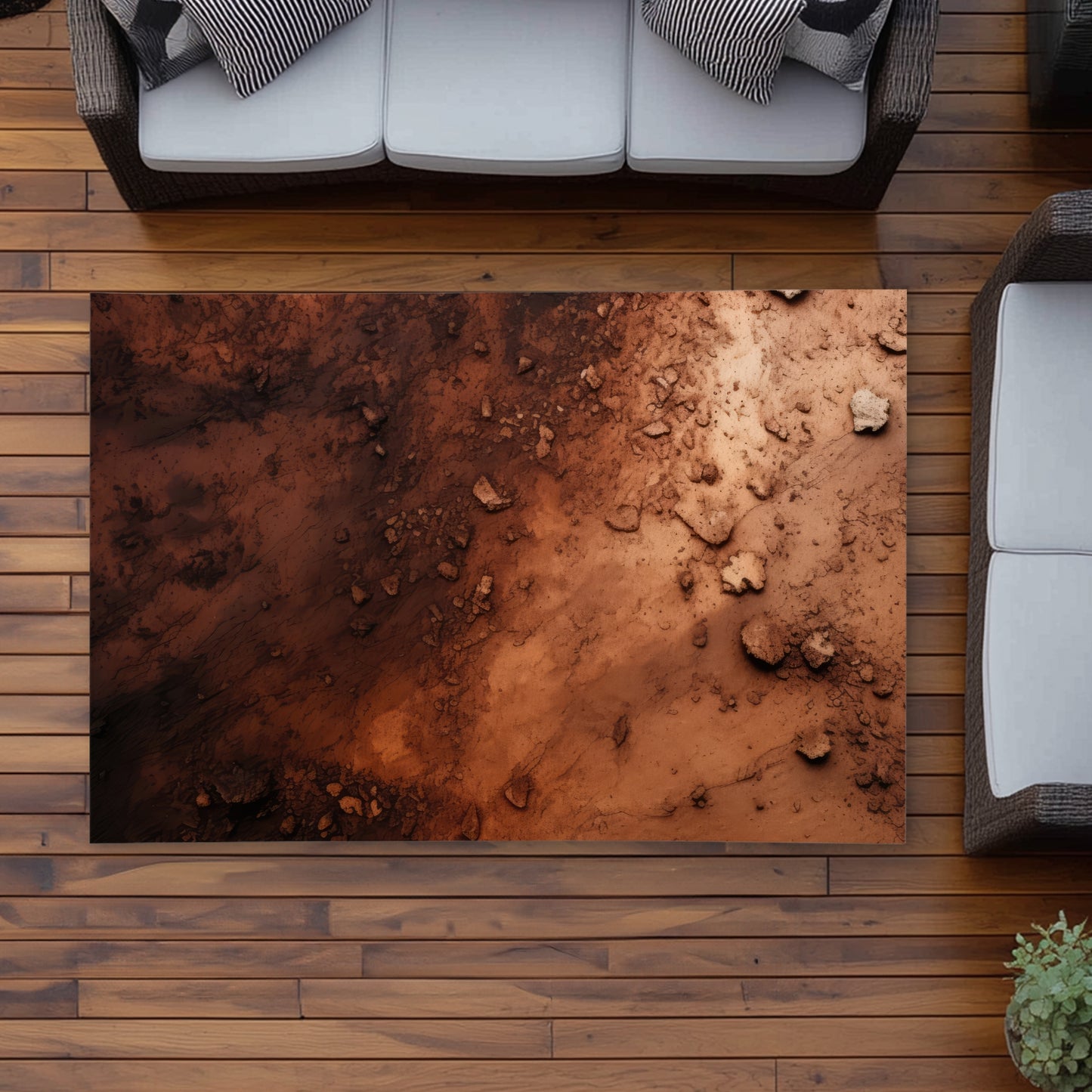 Digging White Outdoor Area Rug | Stylish Home Decor Solution