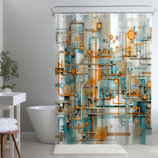 Comme une horloge - Rideau de douche