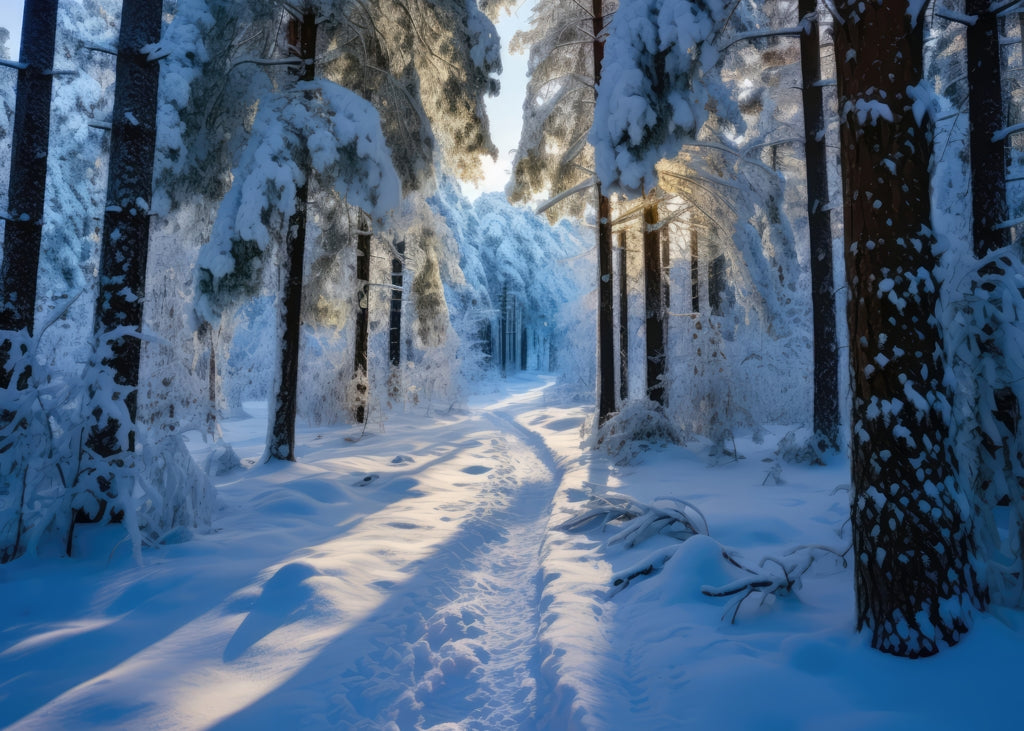 Snowy Path White Indoor Outdoor Door Mat | Home Decor