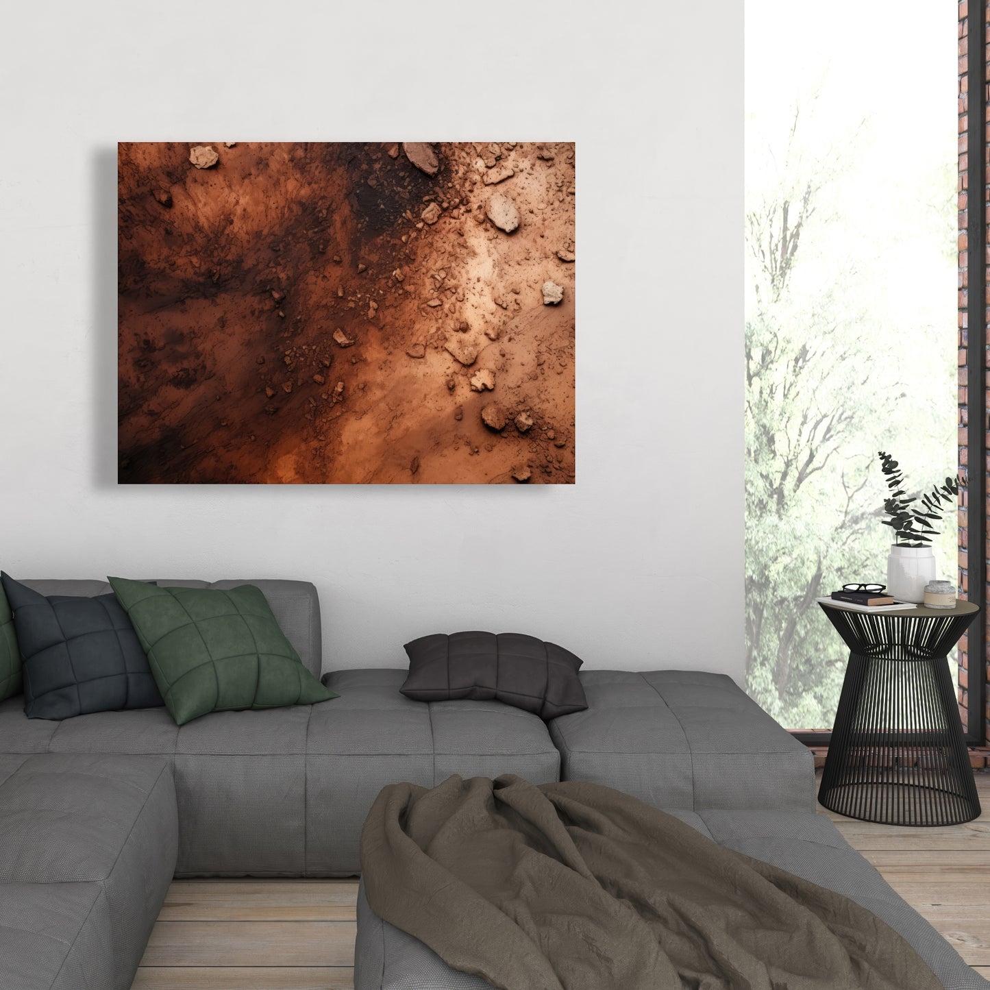 Digging White Canvas Art - Stylish Home Decor Piece