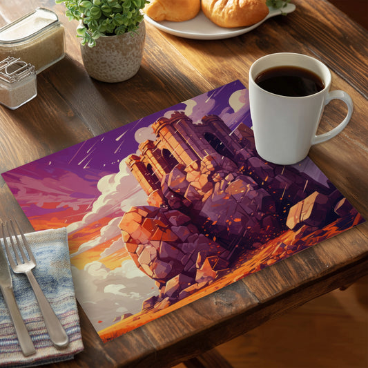 The Last Remains - Orange Polyester Placemat for Home Decor