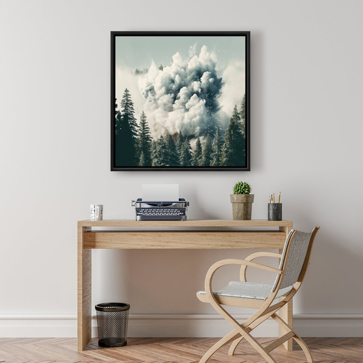 Unwanted catastrophe - 36"x36" Framed canvas