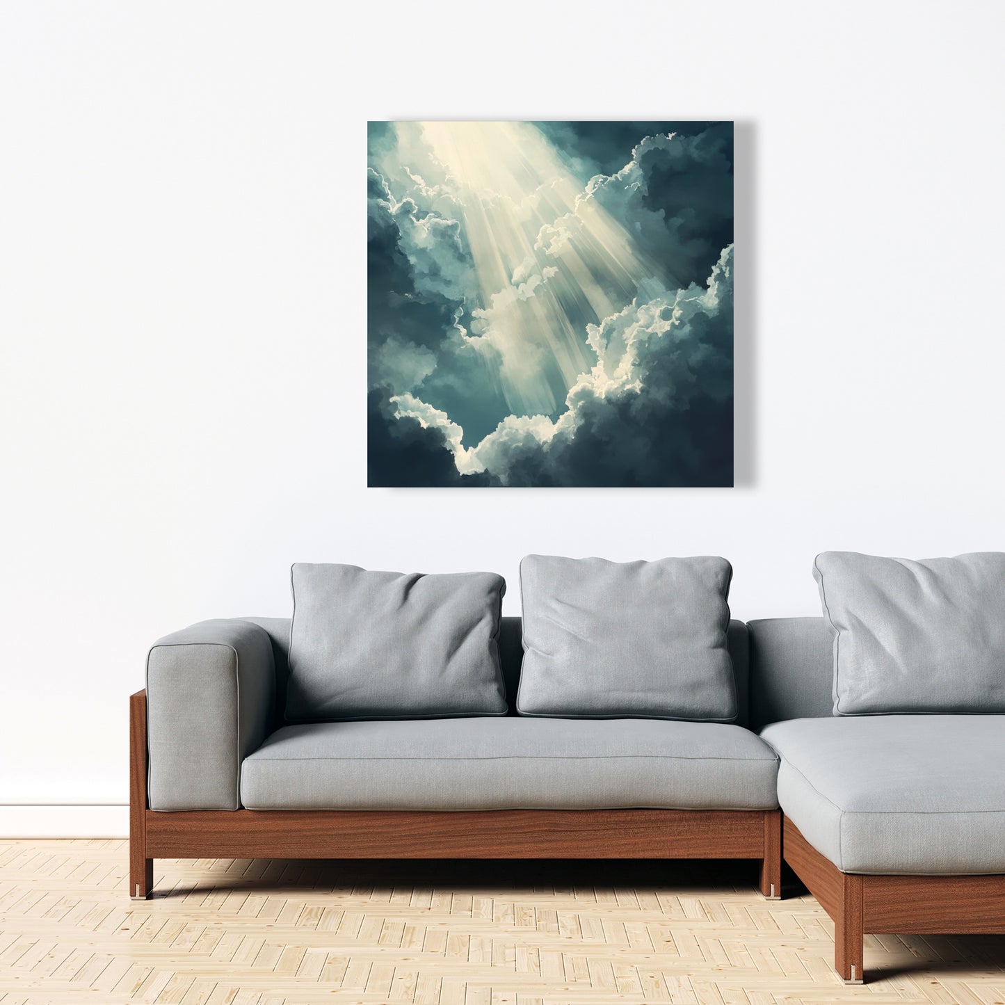 Beam of Light - Gray Canvas Home Decor Artwork | Stylish Design