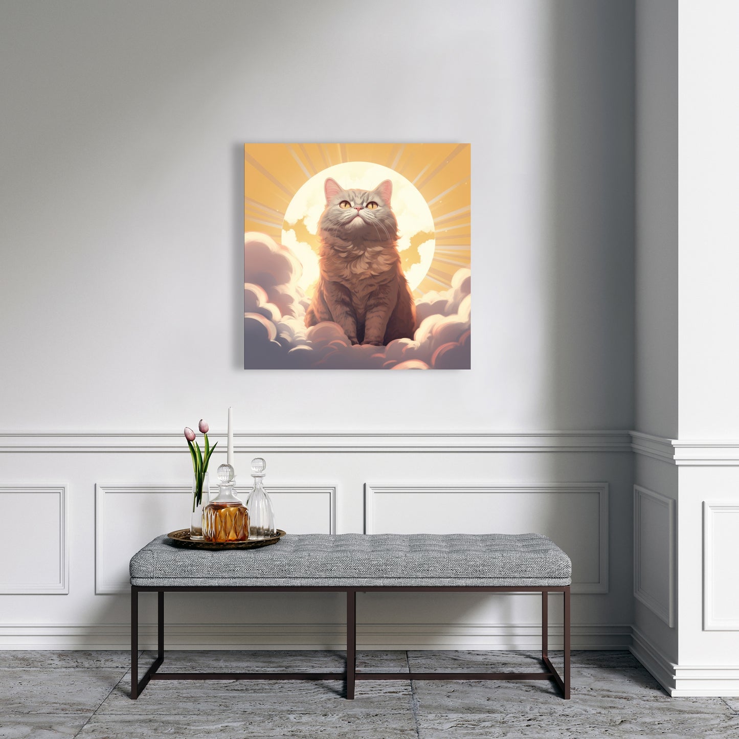 Intangible purr - 32"x32" Canvas