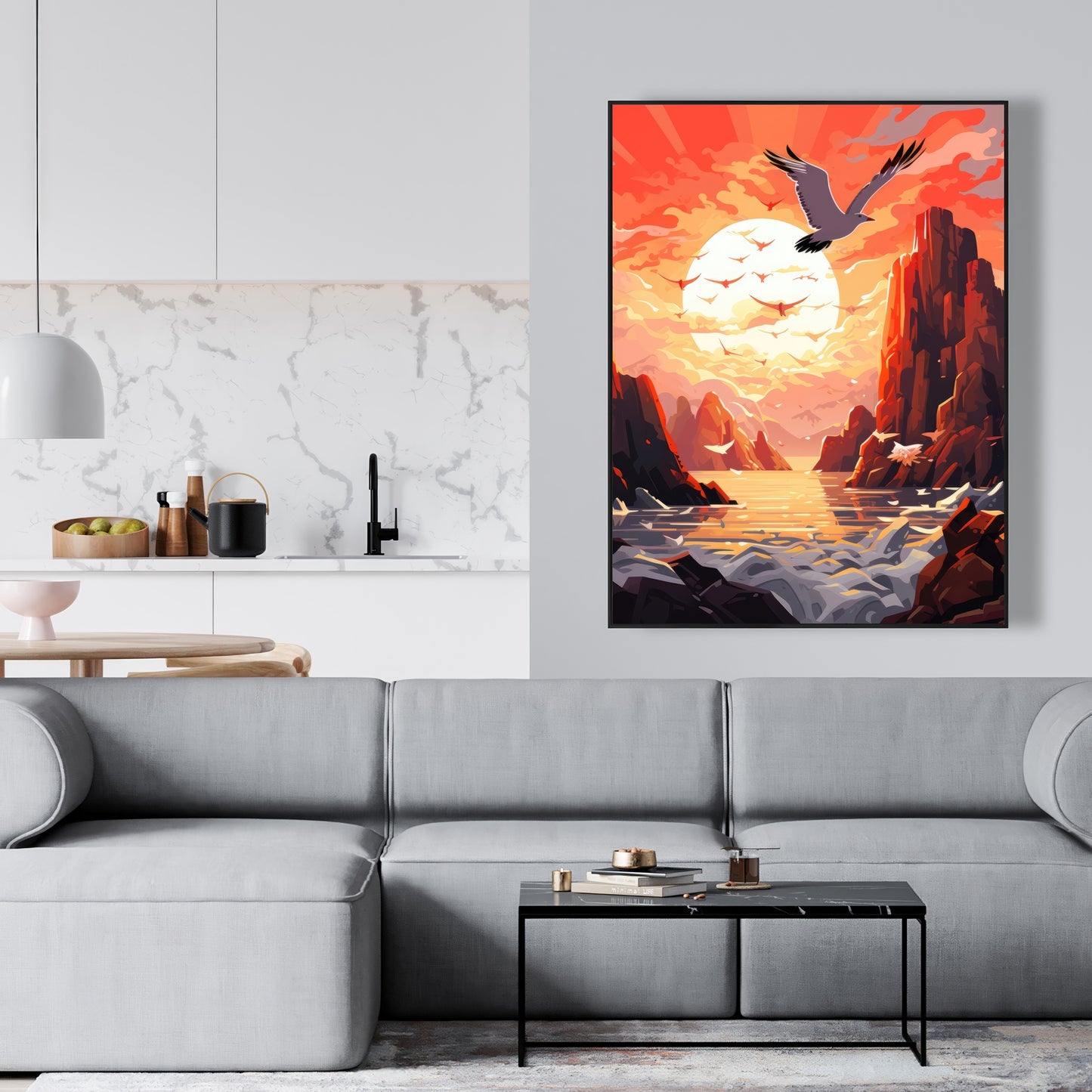 Isles of Omen - White Framed Canvas Home Decor Art Print