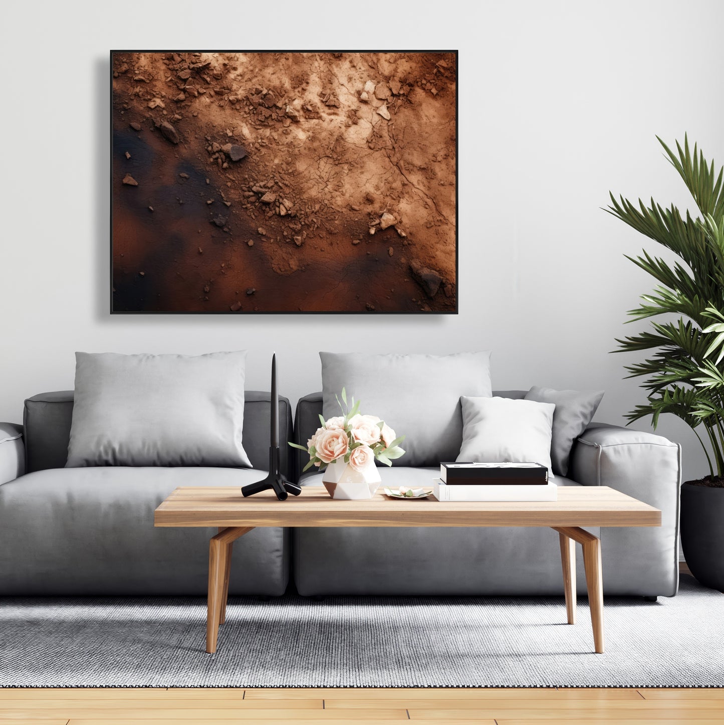 The dark patch - 36"x36" Framed canvas
