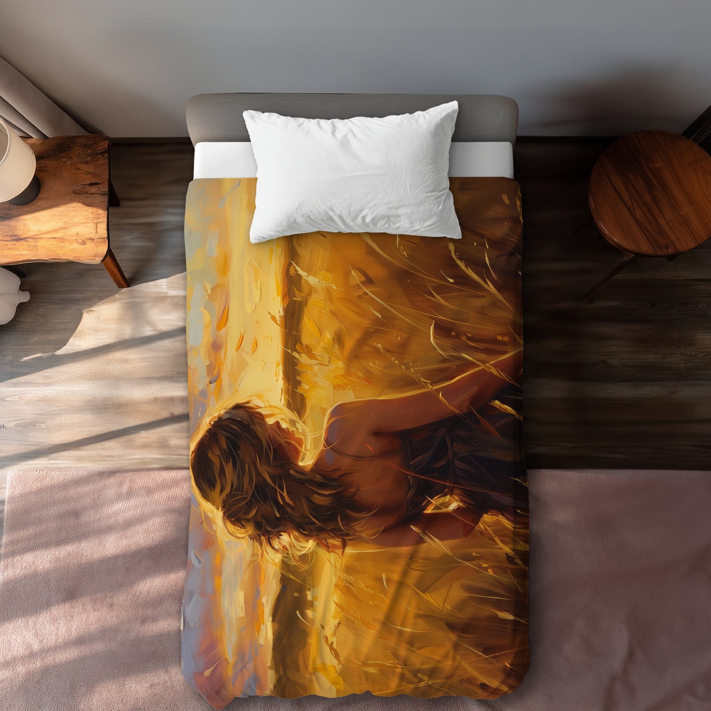 Warm field Gold Duvet Cover - Luxurious Home Decor Essential
