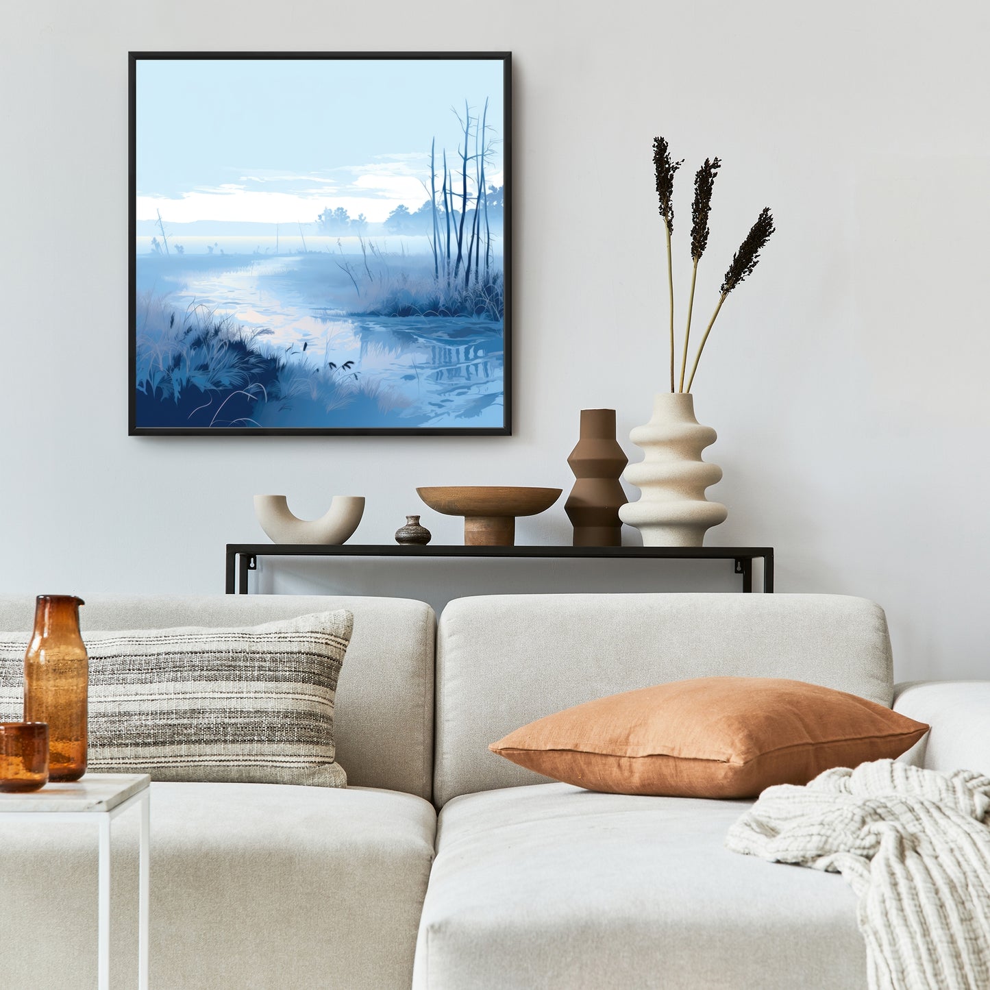 Cold swamp - 36"x36" Framed canvas