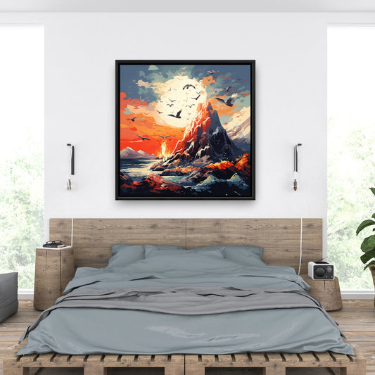 Towards danger - 36"x36" Framed canvas