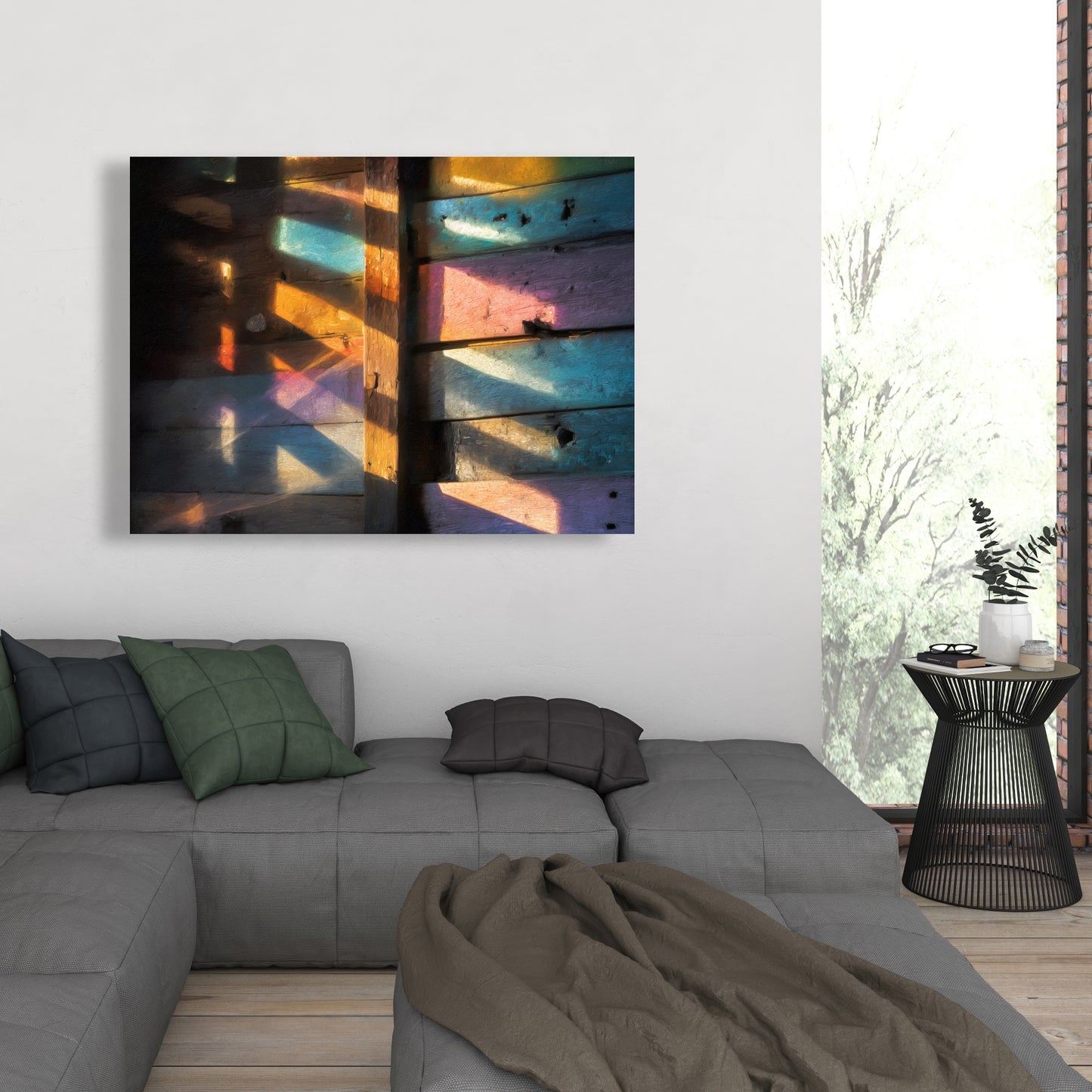 Casting Rainbows - Green Canvas Home Decor for Vibrant Spaces