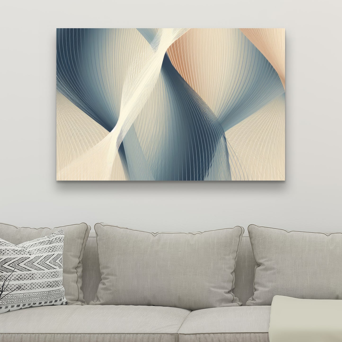 Heavenly threads - White Canvas for Elegant Home Decor