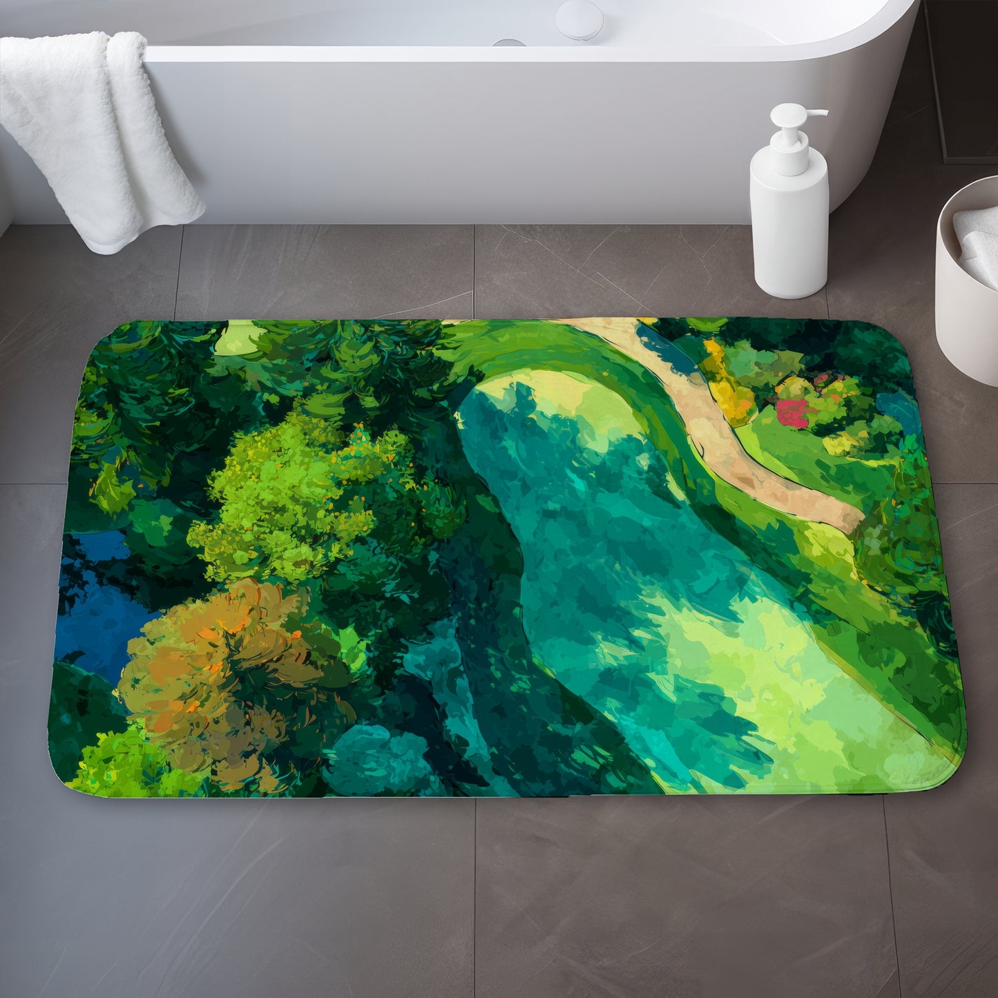 Peaceful course - 17"x24" Bath mat