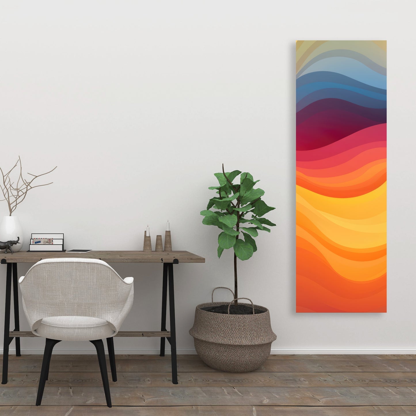 Cloudy Sky - Yellow Canvas Art for Home Decor | Stylish Wall Art