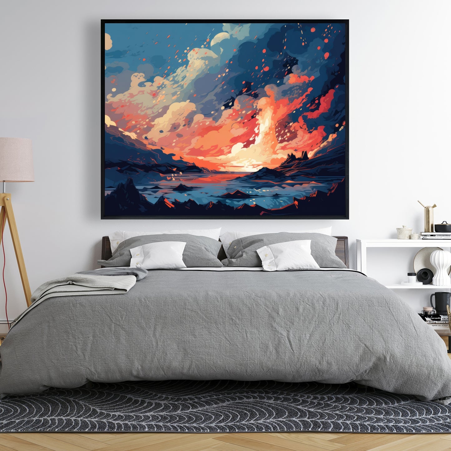Magma does not wait - 36"x36" Framed canvas